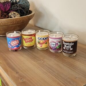 🍬 Set of 5 Candy-Themed Scented Candles – Sweet, Fun, and Fragrant! New decor